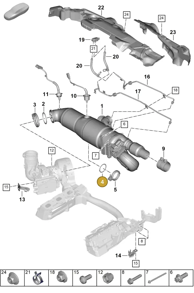 0PD145039 — Porsche 911 (2024-2025) diagram p63202210, position 4