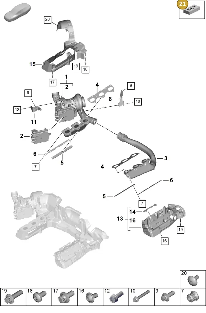 0PD198701 — Porsche 911 (2024-2025) diagram p63202050, position 21