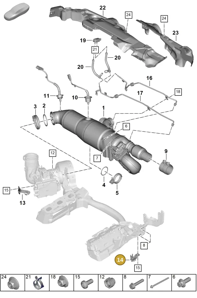 0PD906269B — Porsche 911 (2024-2025) diagram p63202210, position 14