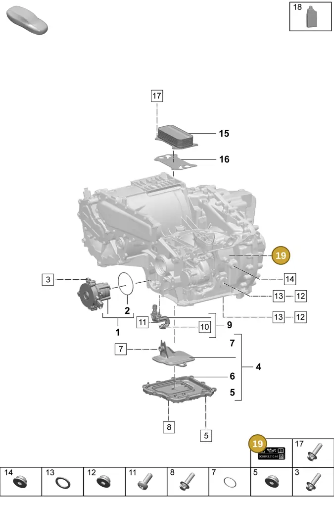 0QE010039 — Porsche Macan (2024-2024) diagram p61355100, position 19