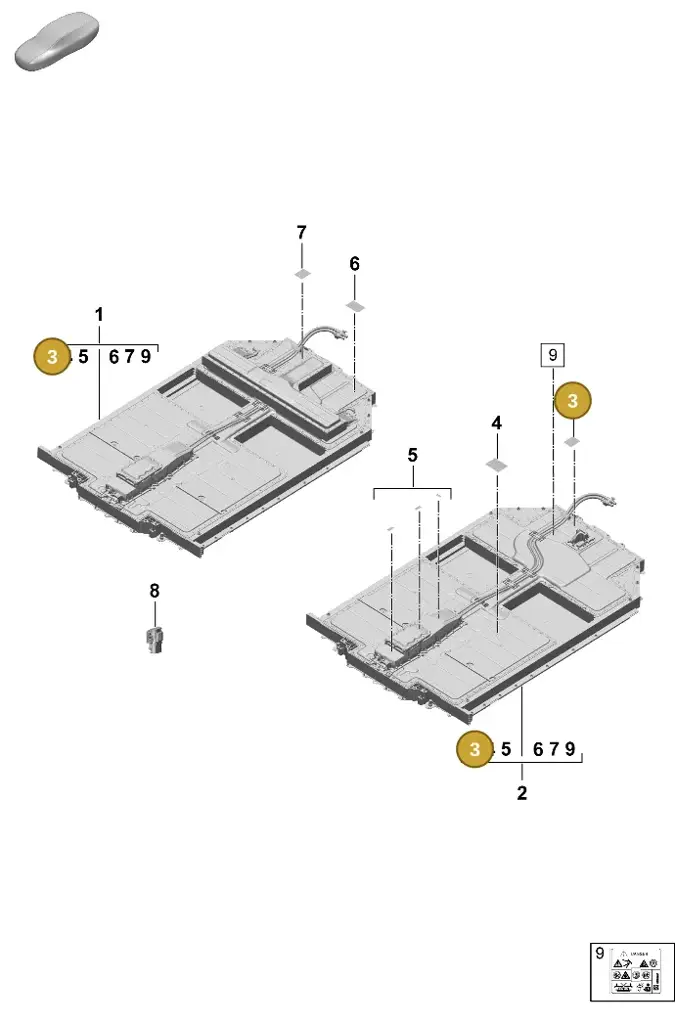 12E010006Q — Porsche Taycan Sport Turismo (2023-) diagram p64251000, position 3