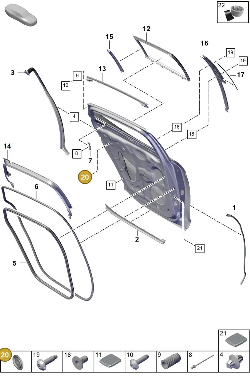 191971908 — Porsche Panamera (2023-) diagram p62804150, position 20