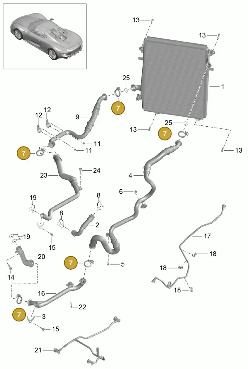 1K0253725F — Porsche 918 Spyder (2014-2015) diagram p43104005, position 7