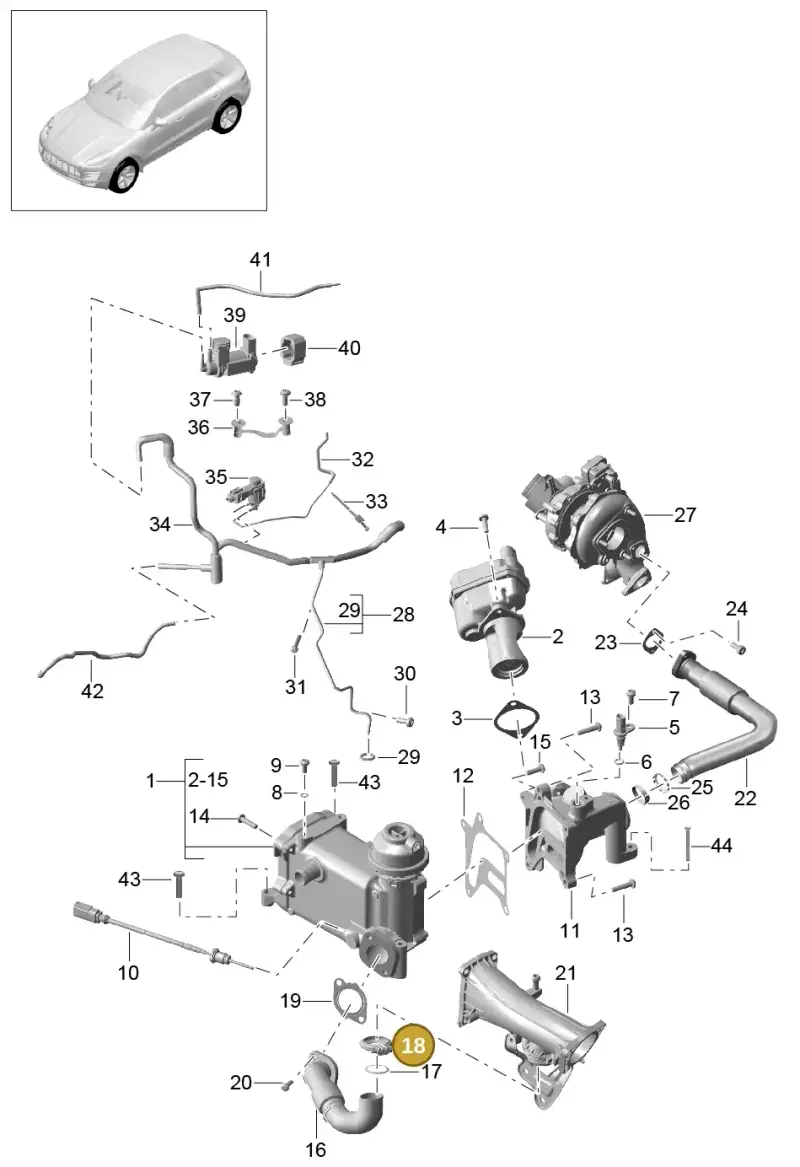 1K0253725F — Porsche Macan GTS (2013-2018) diagram p44108030, position 18