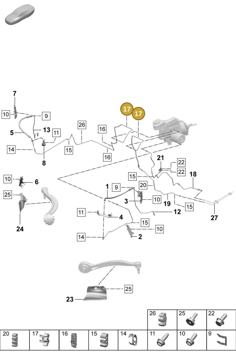 1K0611853 — Porsche Macan 4 (2024-) diagram p61604010, position 17