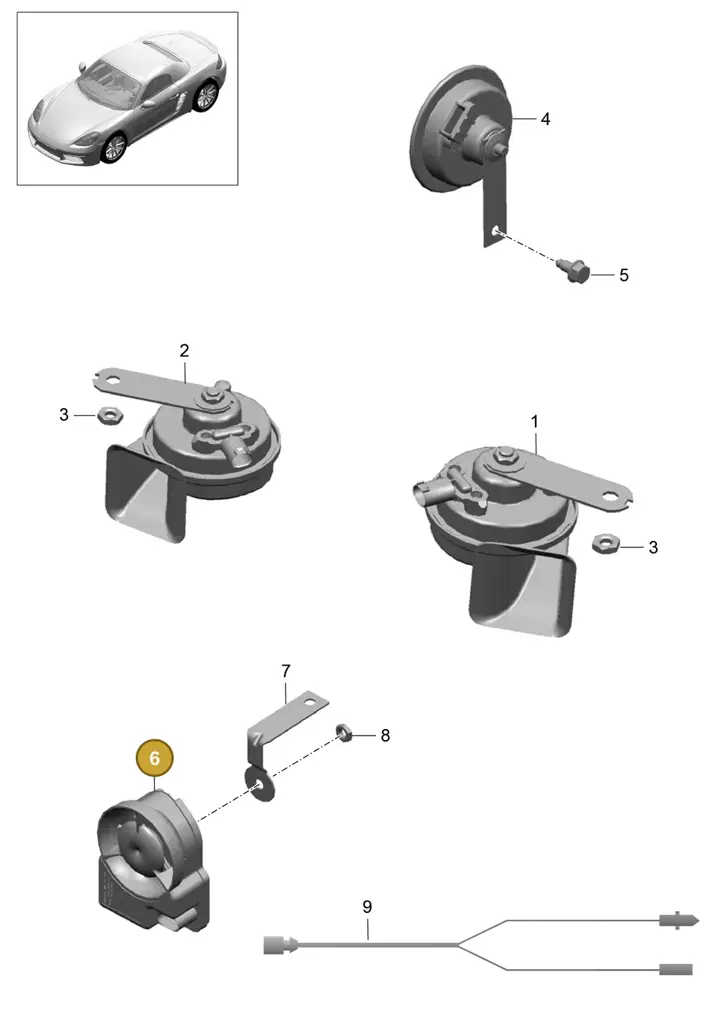 1K8951605B — Porsche Boxster (2016-) diagram p48903000, position 6