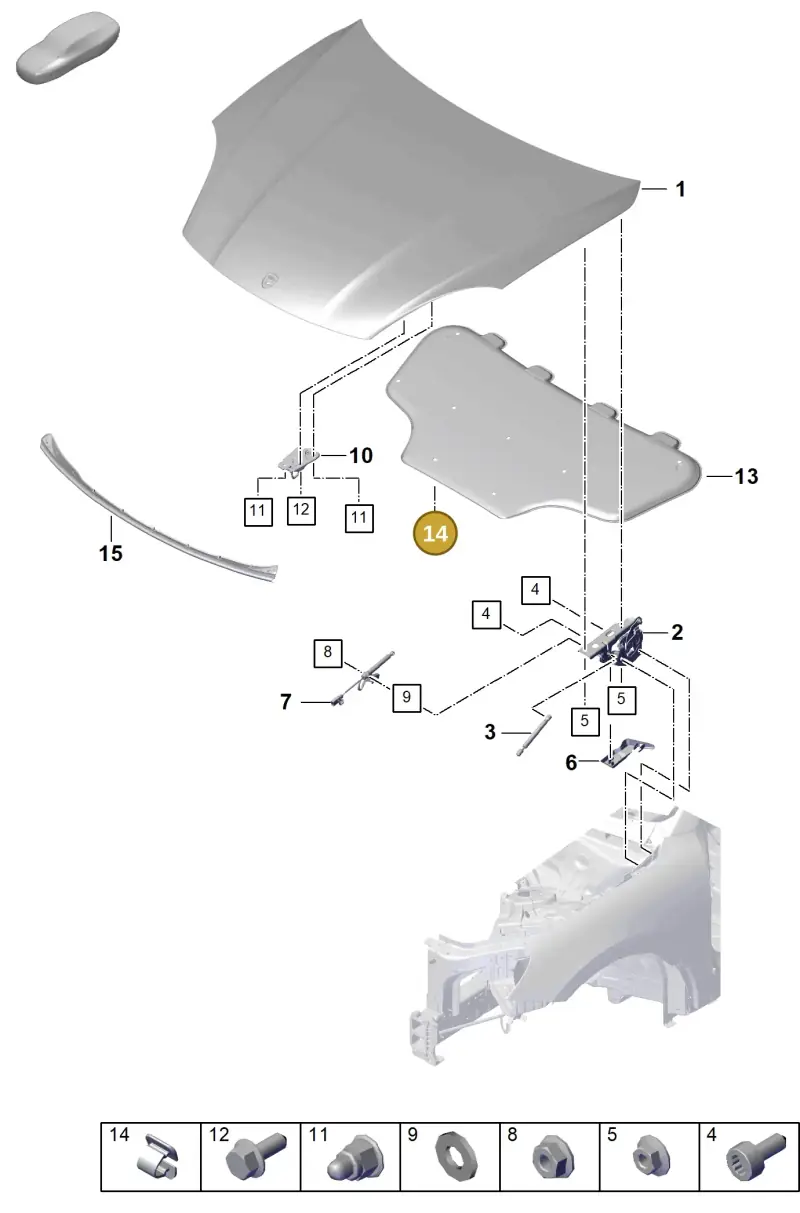 1T0863727 — Porsche Cayenne Hybrid Coupe (2023-) diagram p60803000, position 14