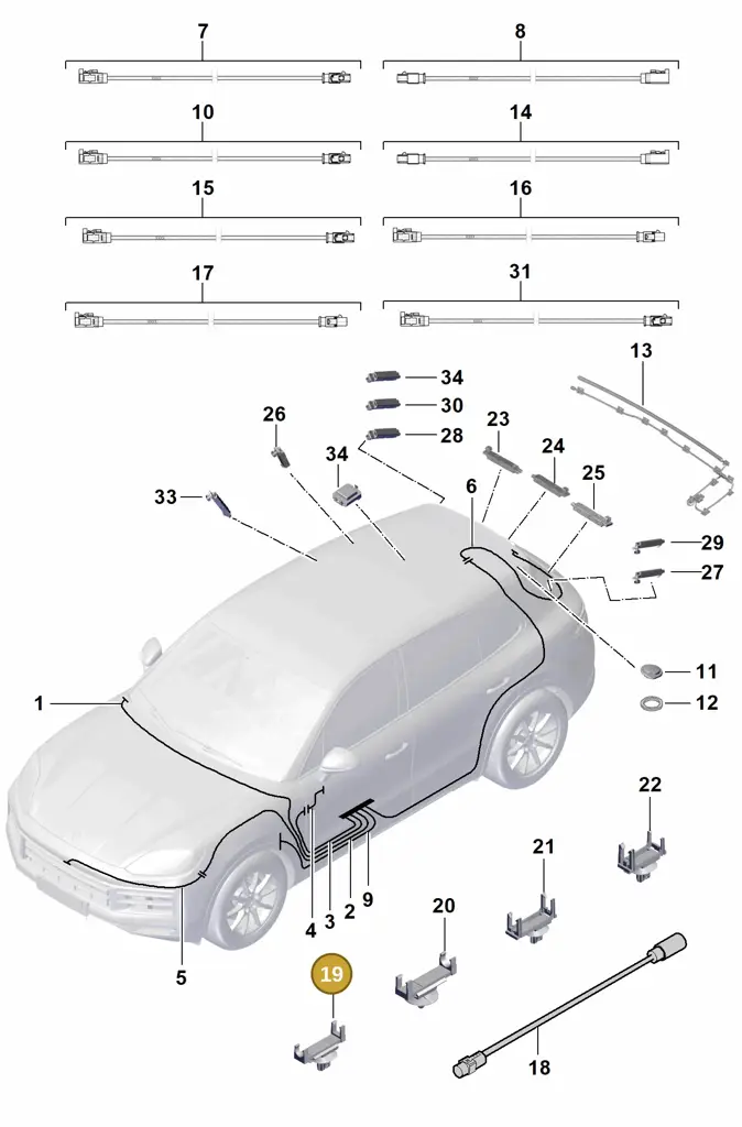 298937543 — Porsche Cayenne Coupe (2023-2023) diagram p60912100, position 19