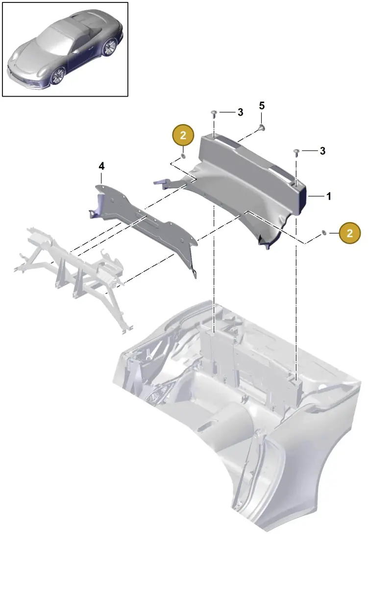 3D0863907 — Porsche 991 R (2013-2020) diagram p41807030, position 2