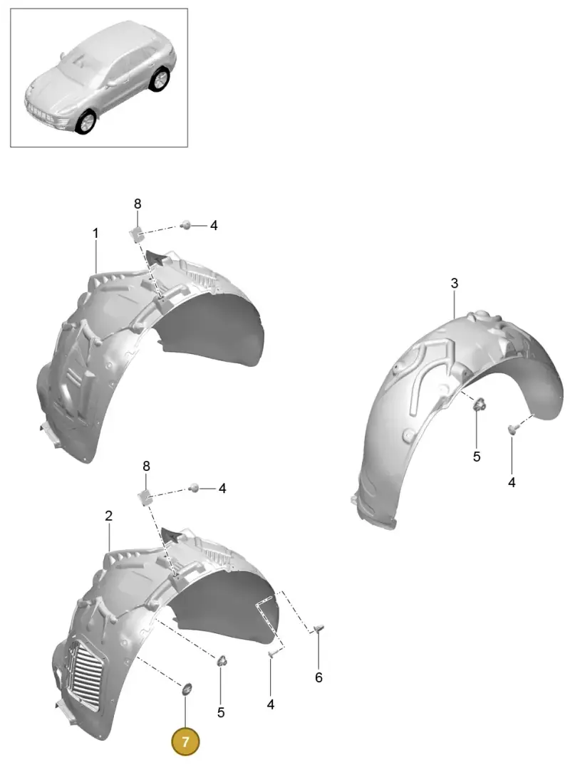 3D0863907 — Porsche Macan GTS (2013-2018) diagram p44801075, position 7