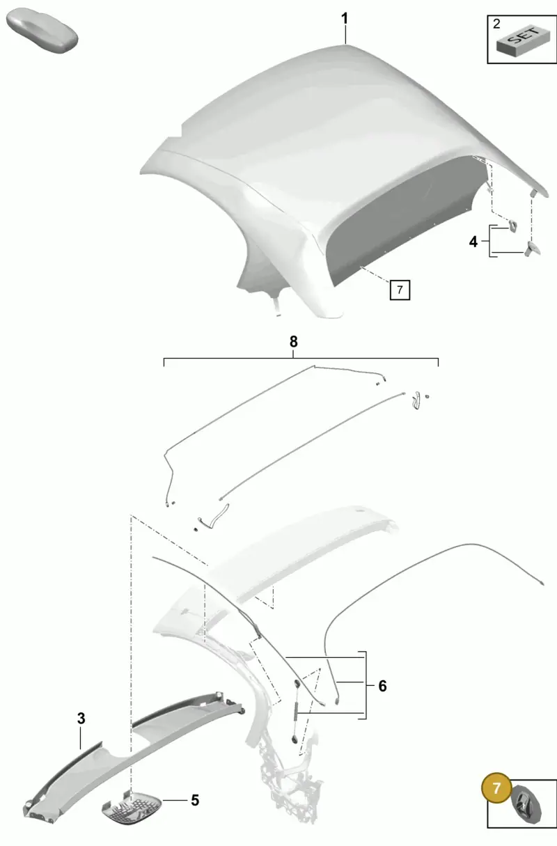 3D0863907 — Porsche Boxster Spyder (2019-) diagram p54811000, position 7
