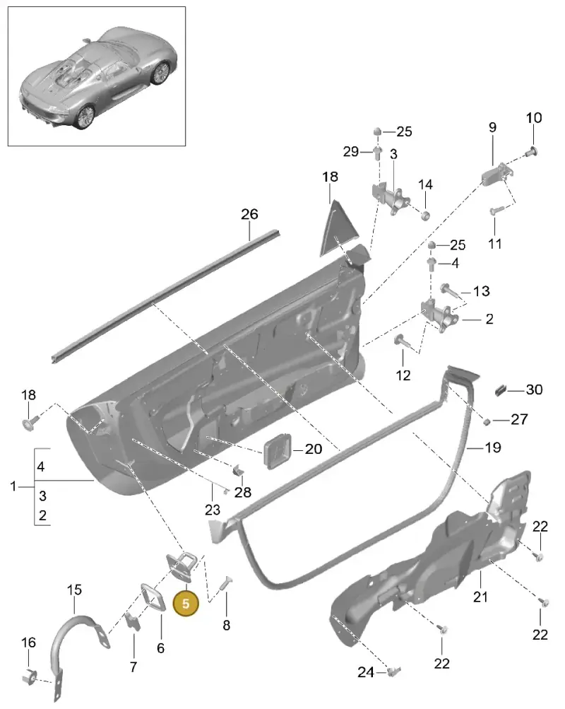 3D4837033D — Porsche 918 Spyder (2014-2015) diagram p43804000, position 5