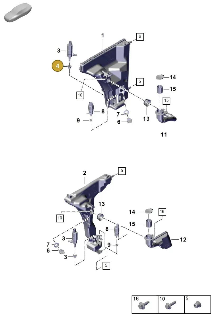 431955465A — Porsche Panamera (2023-) diagram p62906200, position 4
