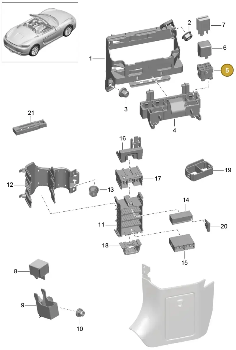 443937527 — Porsche Boxster (2016-) diagram p48902000, position 5