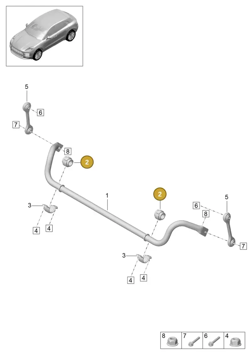 4D0411327J — Porsche Macan R4 TFSI (2018-) diagram p52402030, position 2
