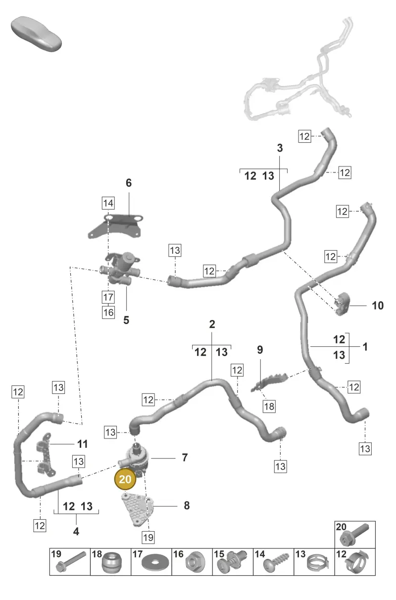 4D0614173B — Porsche Panamera (2023-) diagram p58813100, position 20