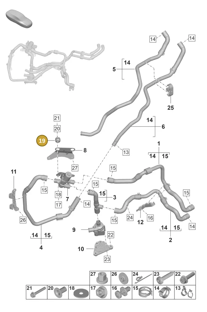 4D0614177A — Porsche Panamera (2023-) diagram p58813200, position 19