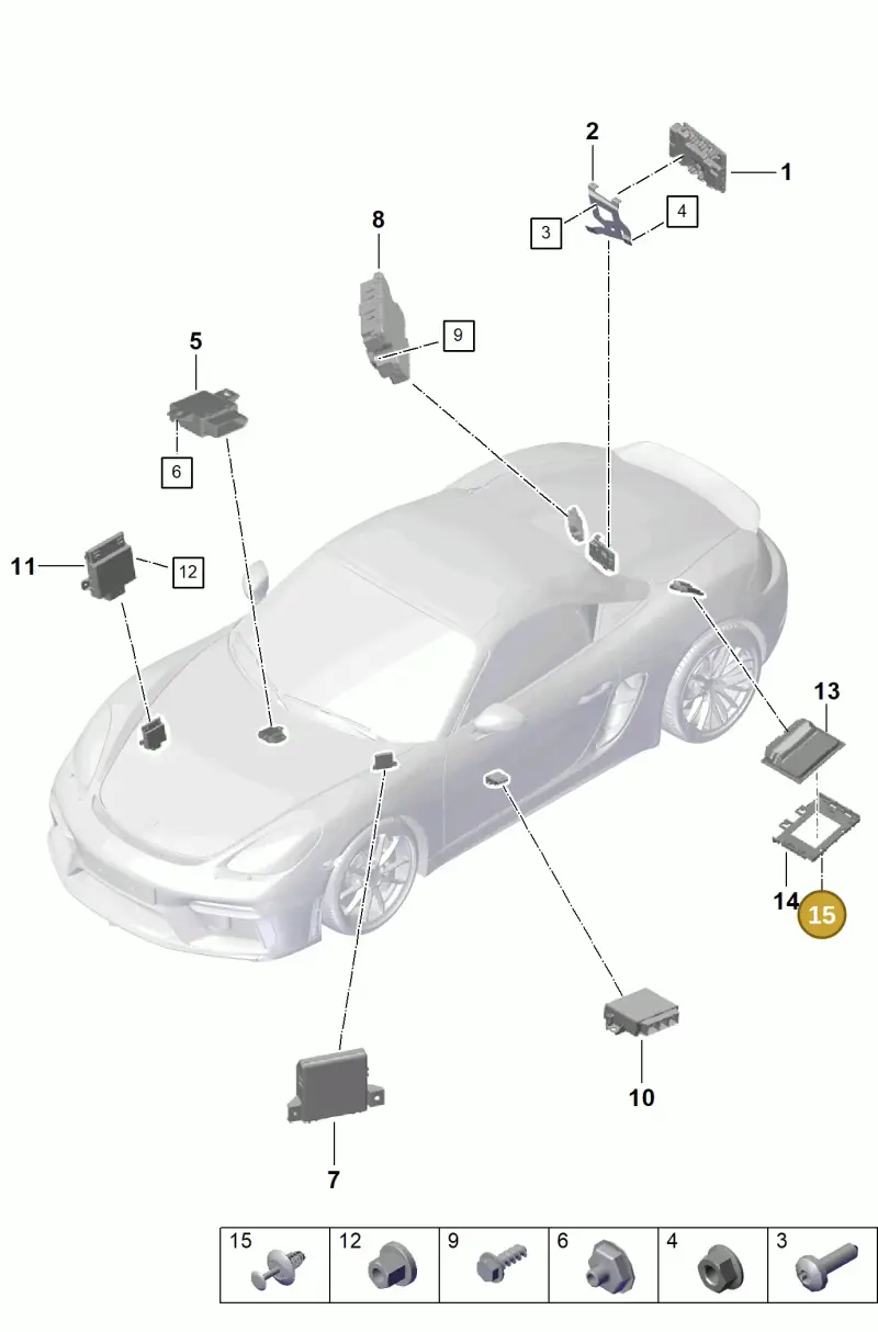 4D0863788 — Porsche Boxster Spyder (2019-) diagram p54901030, position 15