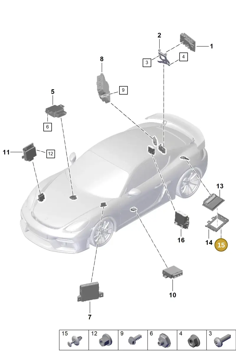 4D0863788 — Porsche Cayman GT4 (2019-) diagram p55901030, position 15