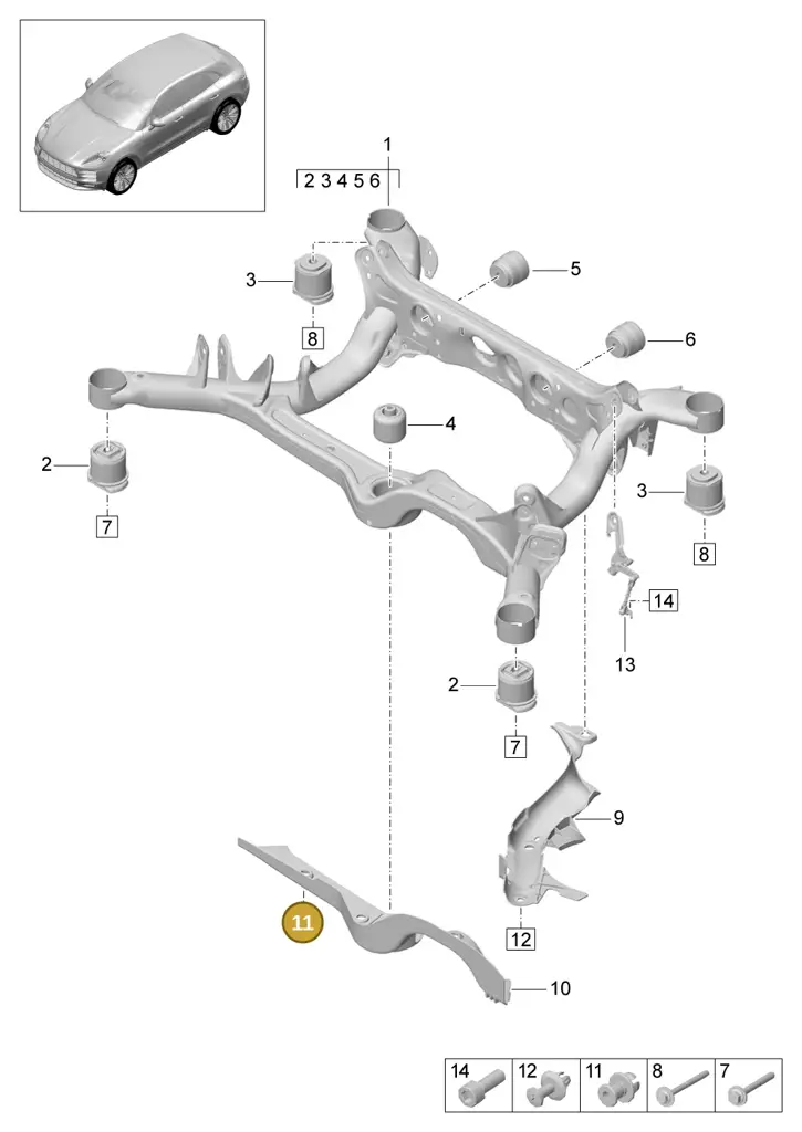 4F0501329A — Porsche Macan R4 TFSI (2018-) diagram p52501000, position 11