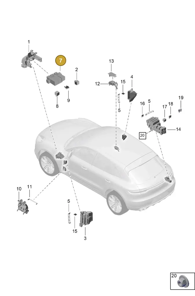 4F1937503A — Porsche Macan R4 TFSI (2018-) diagram p52902000, position 7