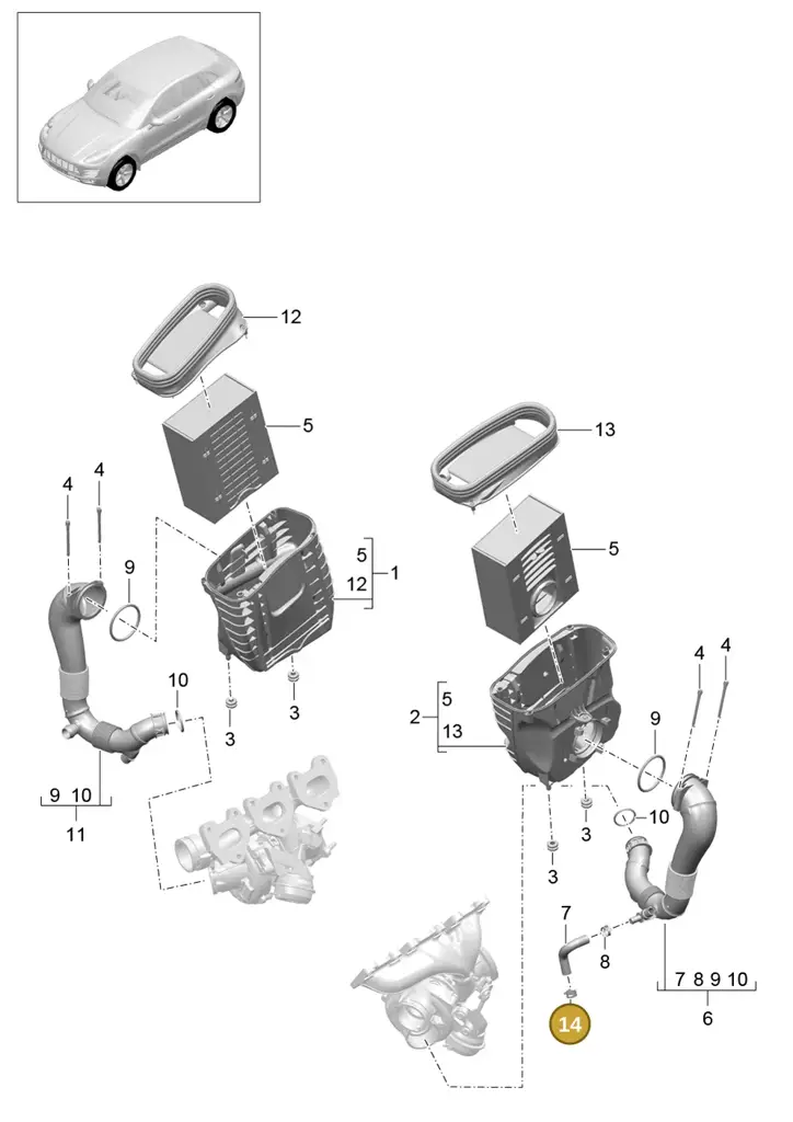 4G0145917 — Porsche Macan GTS (2013-2018) diagram p44106000, position 14