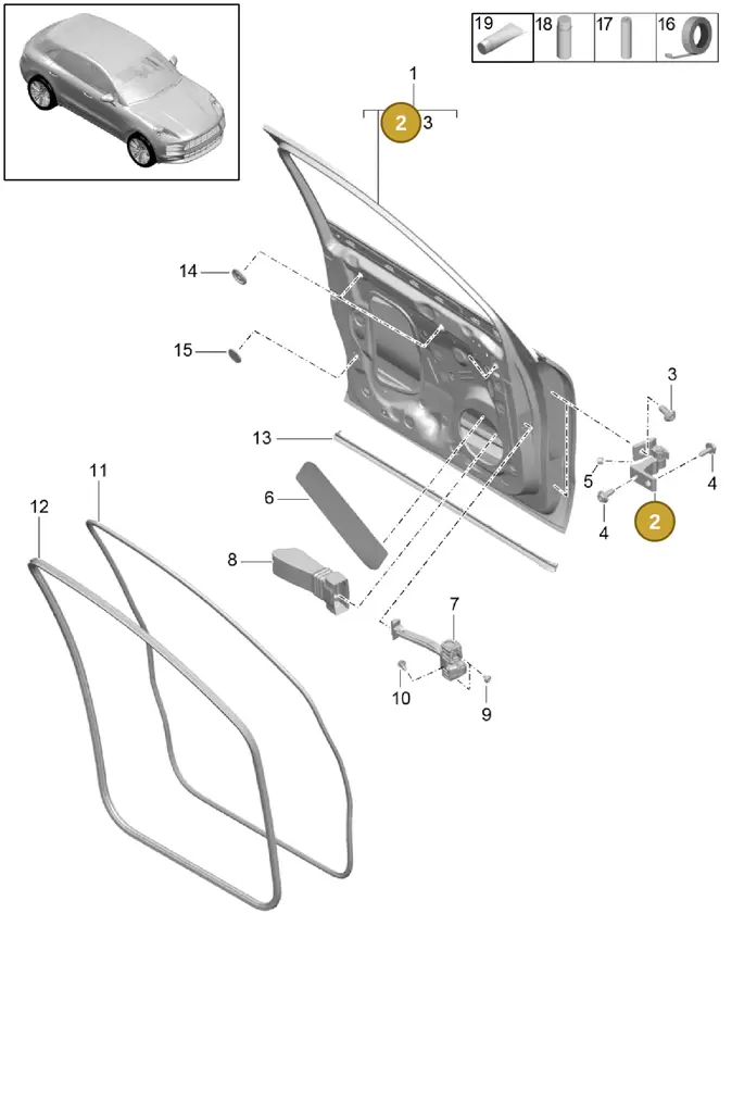 4G0831401D — Porsche Macan R4 TFSI (2018-) diagram p52000197, position 2