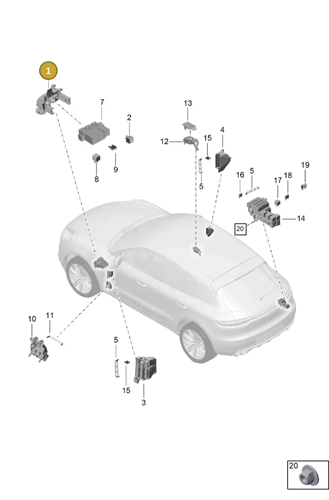 4G2937503A — Porsche Macan R4 TFSI (2018-) diagram p52902000, position 1
