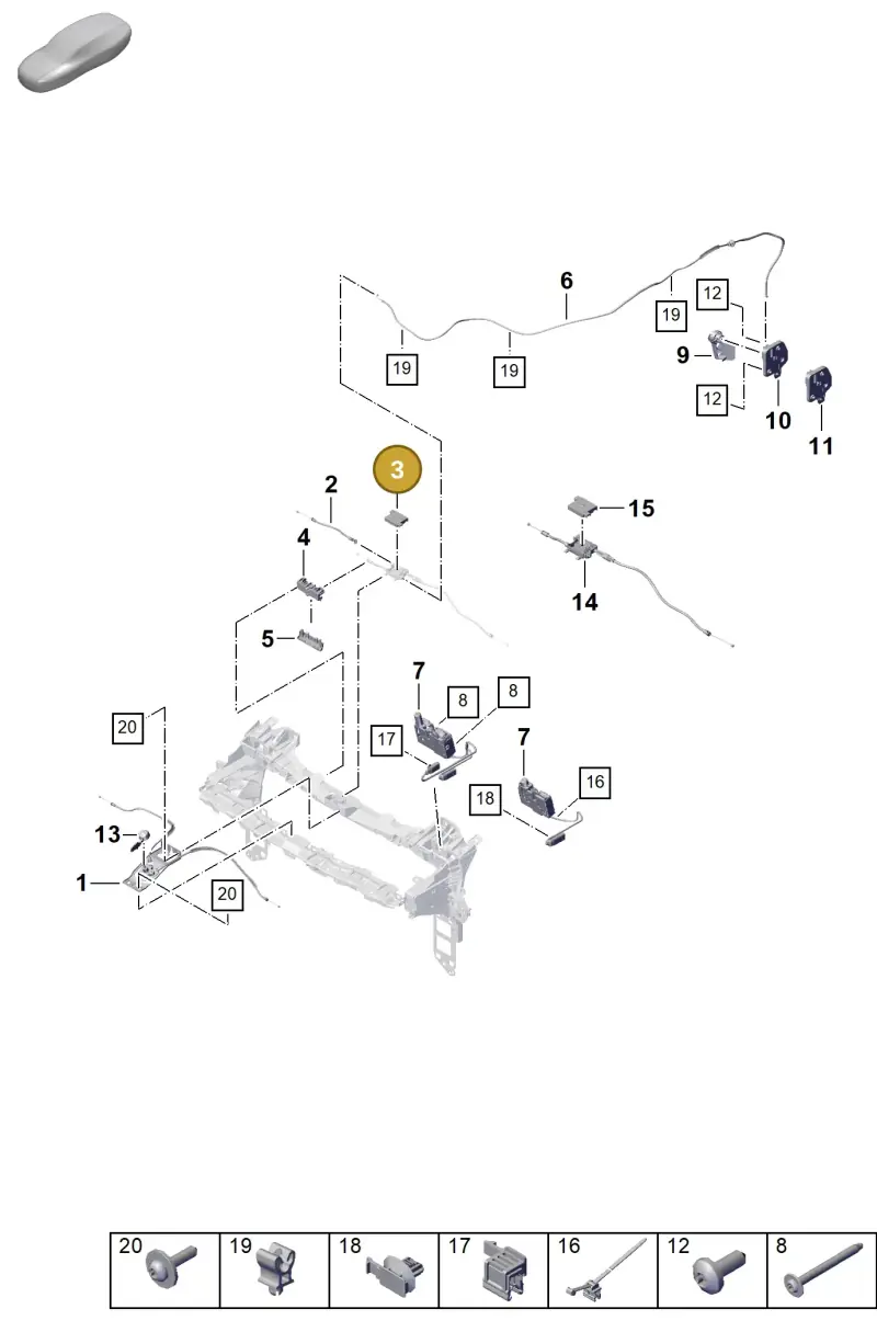 4H0823543 — Porsche Cayenne Hybrid Coupe (2023-) diagram p60803050, position 3