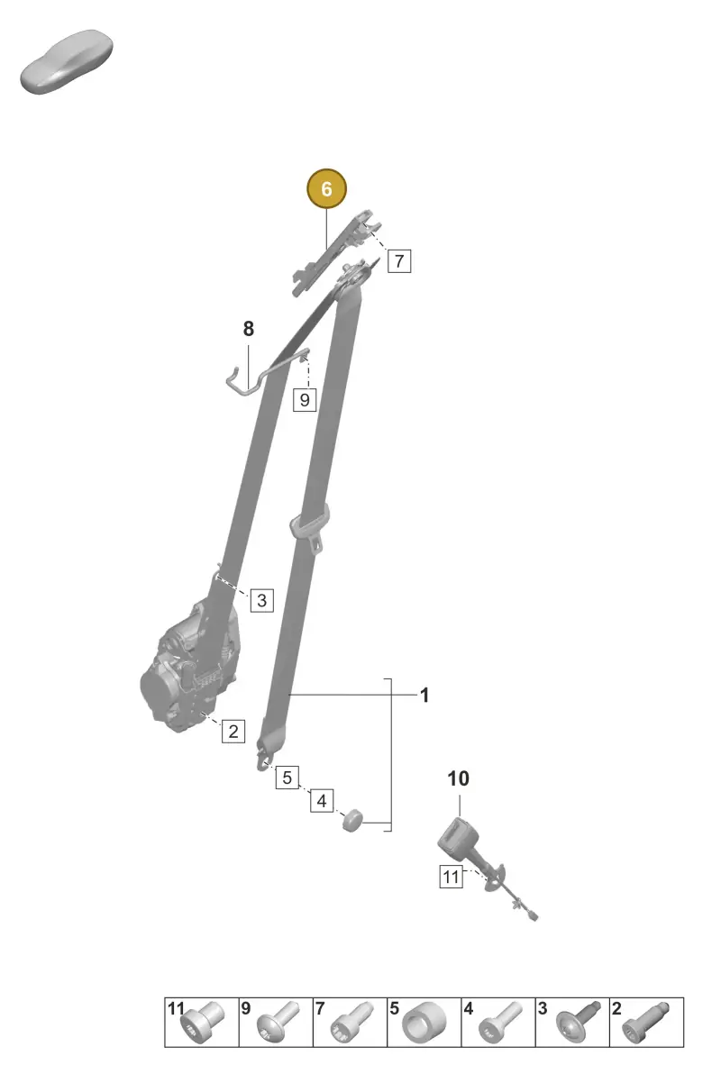 565857819 — Porsche Taycan Sport Turismo (2023-) diagram p56812000, position 6