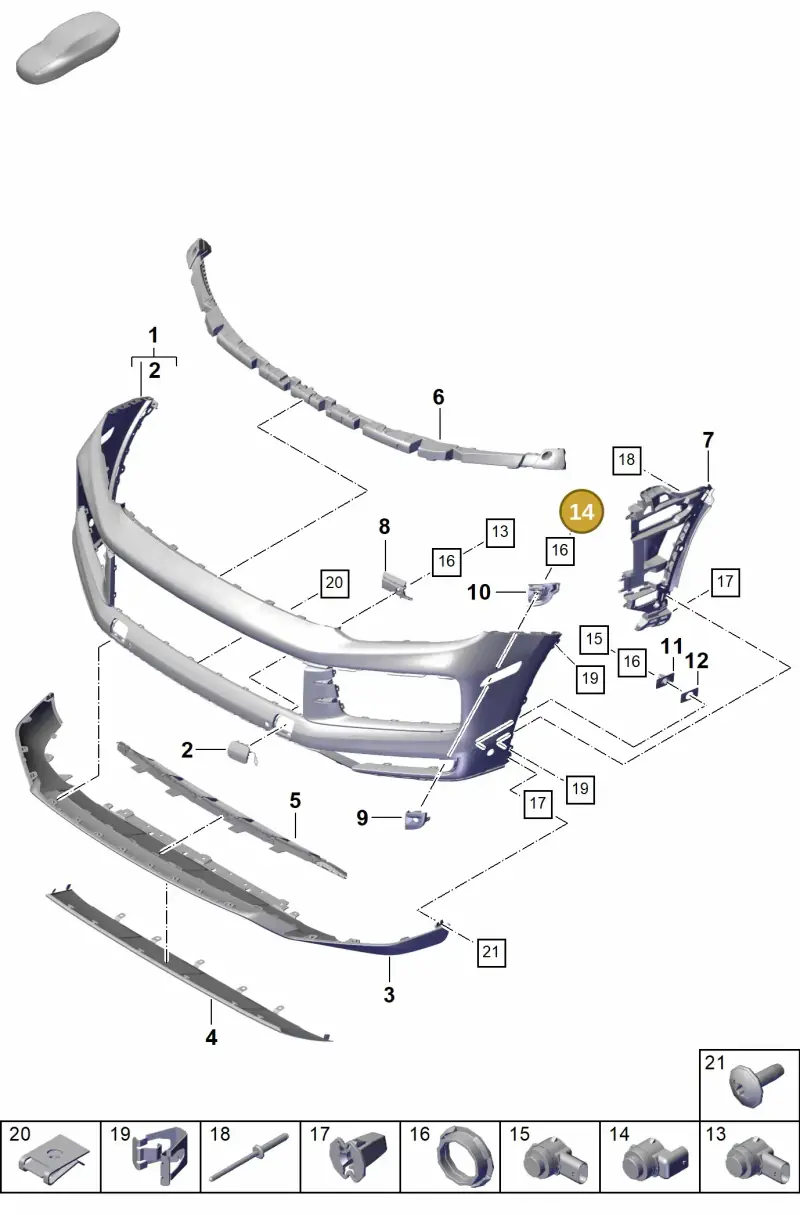 5Q0919275C — Porsche Cayenne Hybrid Coupe (2023-) diagram p60802000, position 14
