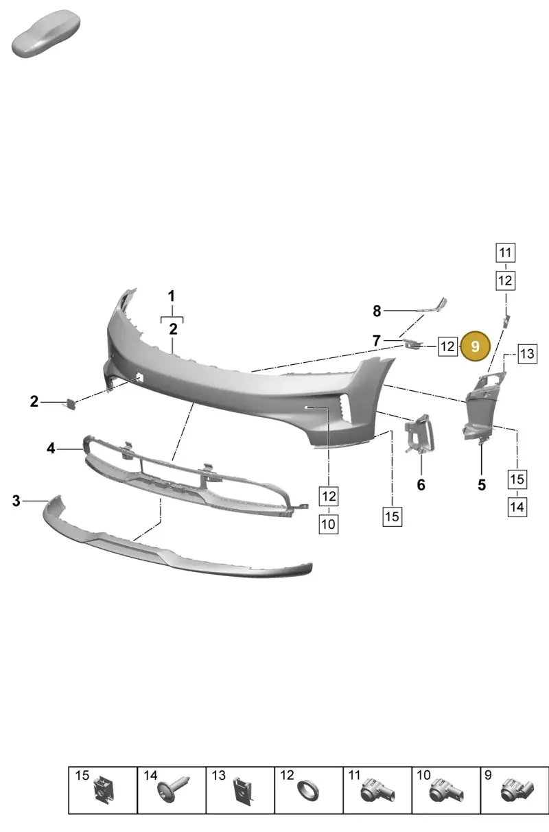 5Q0919275C — Porsche Taycan Sport Turismo (2023-) diagram p64802000, position 9