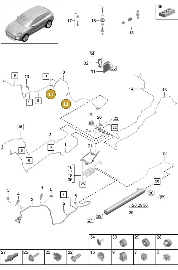 7L5827925 — Porsche Macan R4 TFSI (2018-) diagram p52502020, position 11