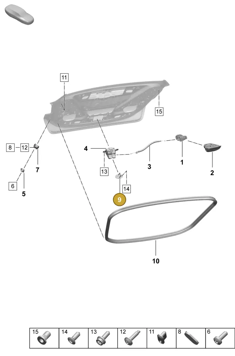 7P0827517F — Porsche Taycan Sport Turismo (2023-) diagram p64803120, position 9