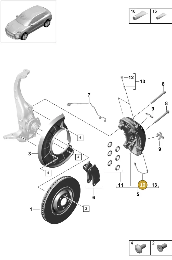 7P5615701A — Porsche Macan R4 TFSI (2018-) diagram p52602015, position 10