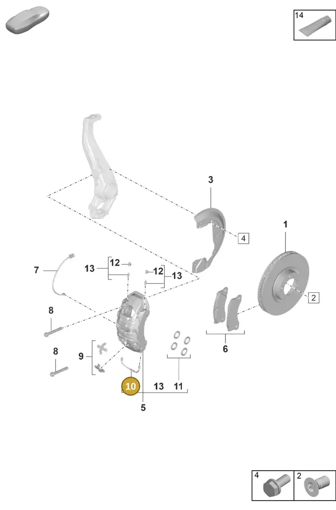 7P5615701B — Porsche Panamera 4 Hybrid (2020-2023) diagram p56602000, position 10