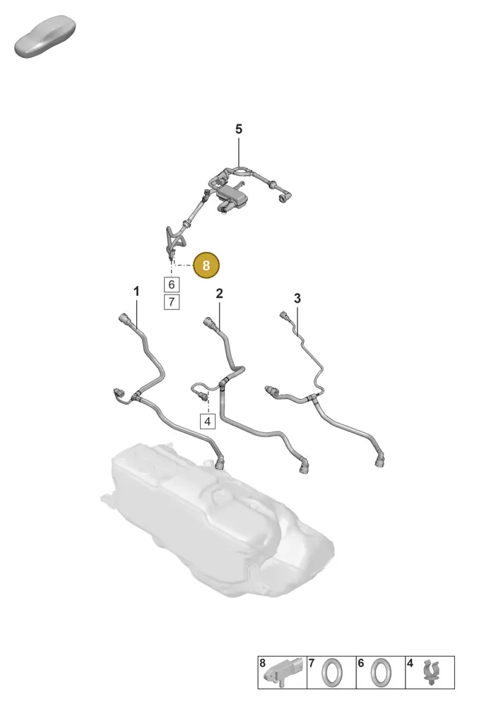 7P5906051 — Porsche 992 Sport Classic (2020-) diagram p53107300, position 8