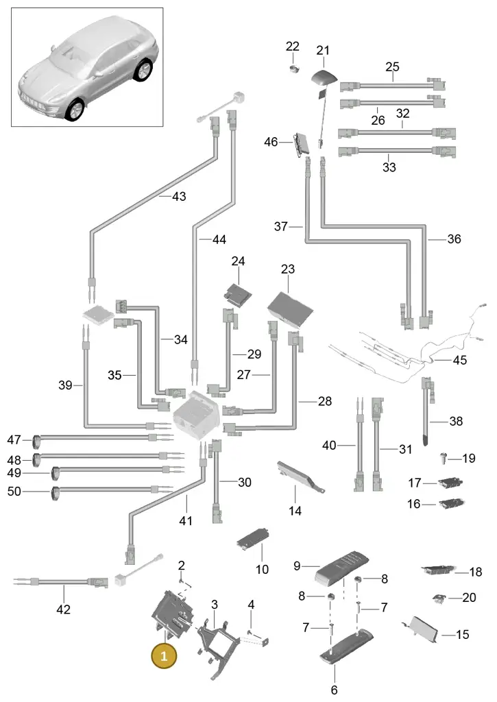 7PP035223AB — Porsche Macan (2013-2018) diagram p44911010, position 1