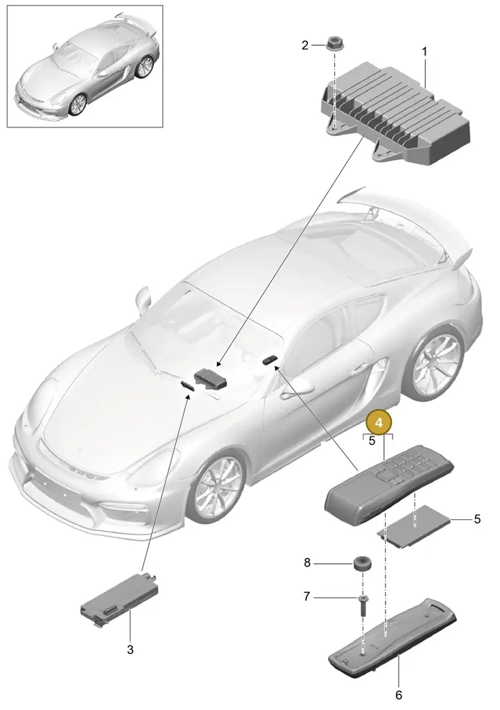 7PP035725C — Porsche Cayman GT4 (2015-2016) diagram p45911010, position 4