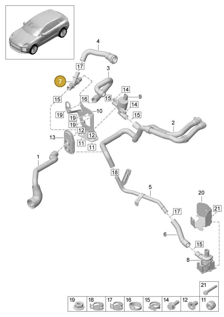 7PP121237 — Porsche Macan (2018-2022) diagram p52813000, position 7
