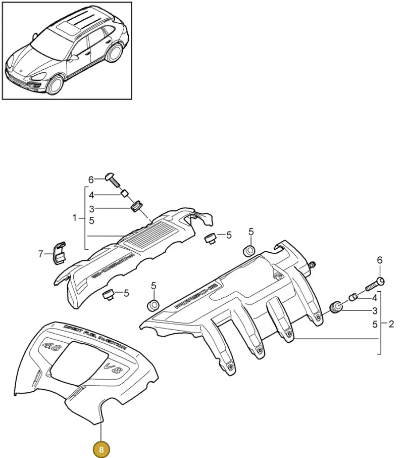7PP130114A — Porsche Cayenne (2010-2018) diagram p37103040, position 8