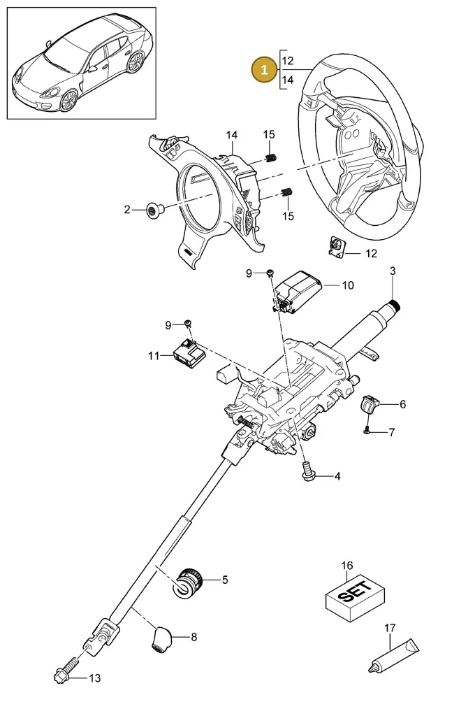 7PP419091CL7T1 — Porsche Panamera (2009-2016) diagram p35403053, position 1