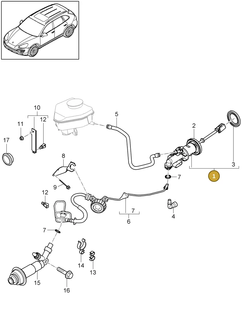 7PP721401 — Porsche Cayenne (2010-2018) diagram p37702008, position 1