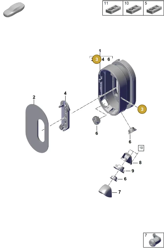 7PP837012A — Porsche Cayenne Coupe (2023-2023) diagram p60920000, position 3