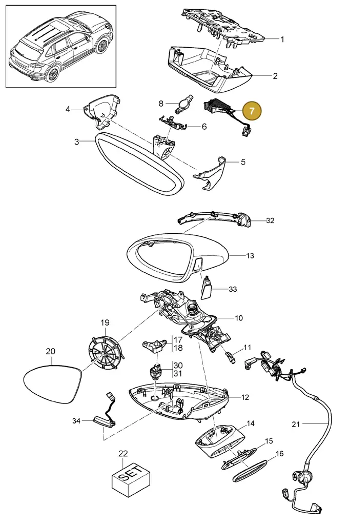 7PP858066 — Porsche Cayenne (2010-2018) diagram p37809040, position 7