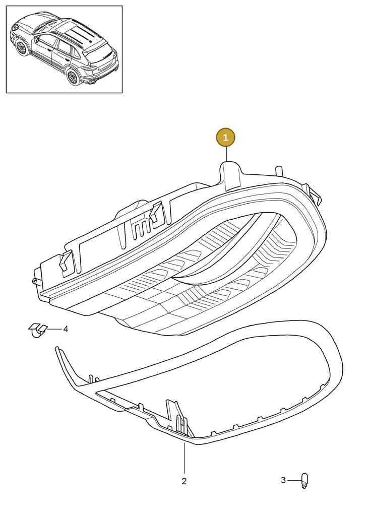 7PP868404ST — Porsche Cayenne (2010-2018) diagram p37903007, position 1