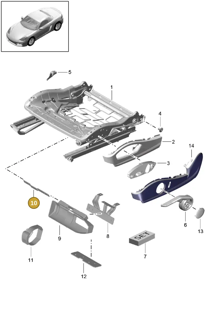 7PP882649 — Porsche Boxster (2016-2019) diagram p48817008, position 10