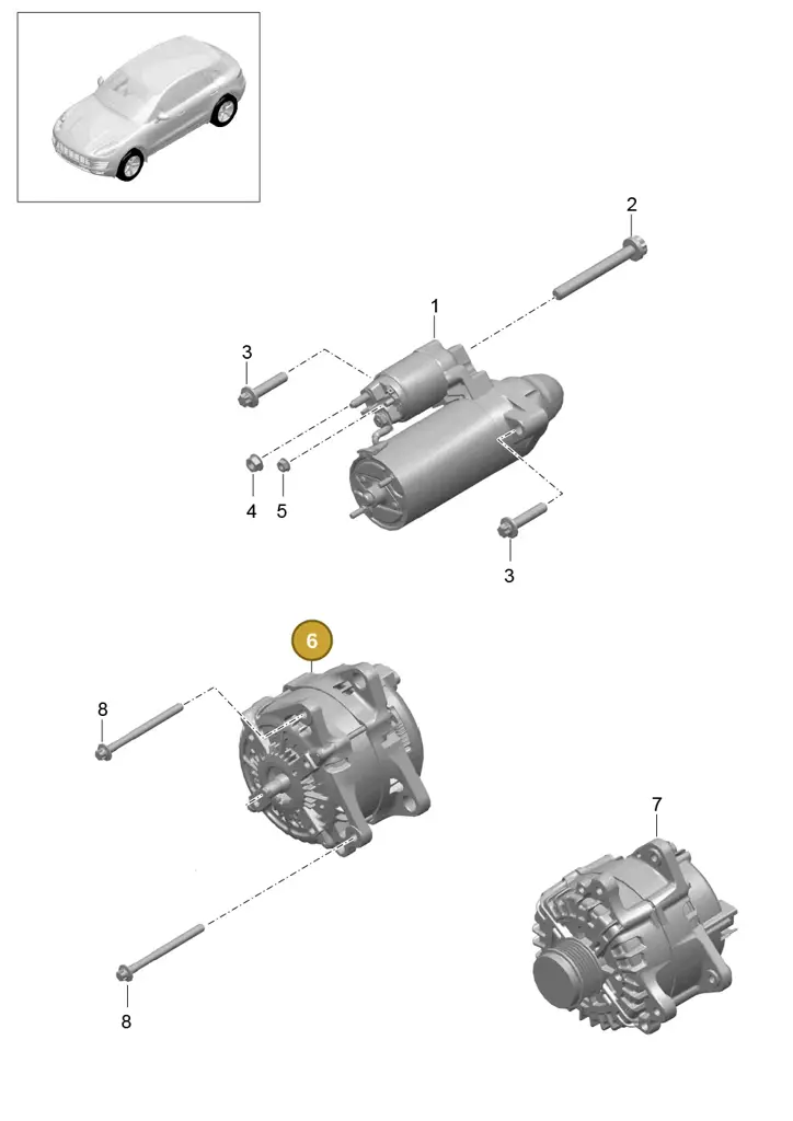7PP903016C — Porsche Macan (2013-2018) diagram p44902005, position 6