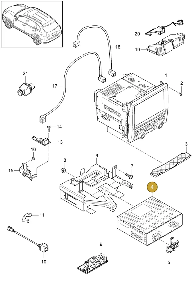 7PP919148A — Porsche Cayenne (2010-2018) diagram p37911000, position 4