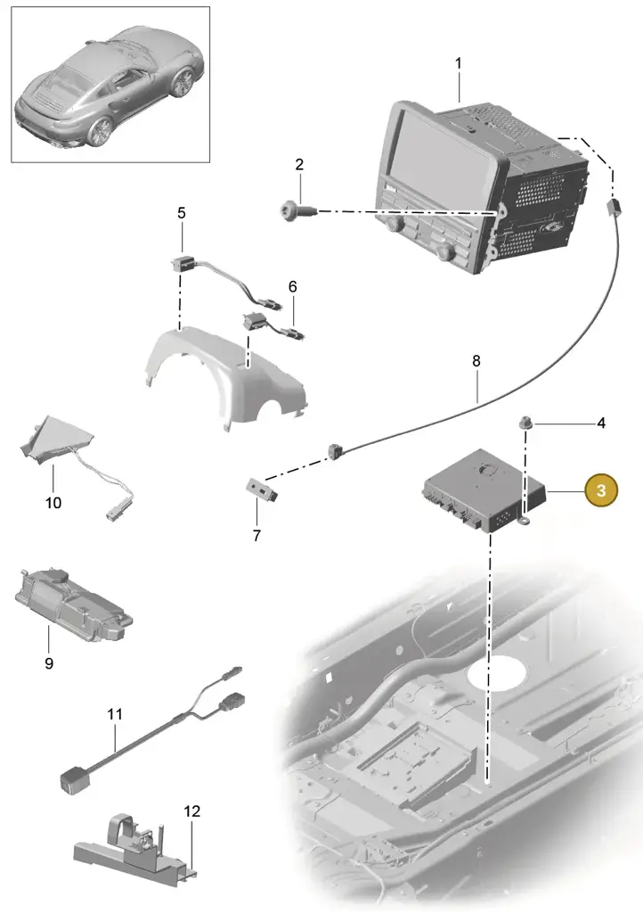7PP919148H — Porsche 911 (2013-2020) diagram p42911000, position 3